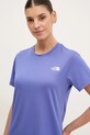 Odzież The North Face t-shirt sportowy Flex NF0A8BRR6IF1 fioletowy