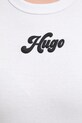 HUGO pamut póló 50539132 fehér