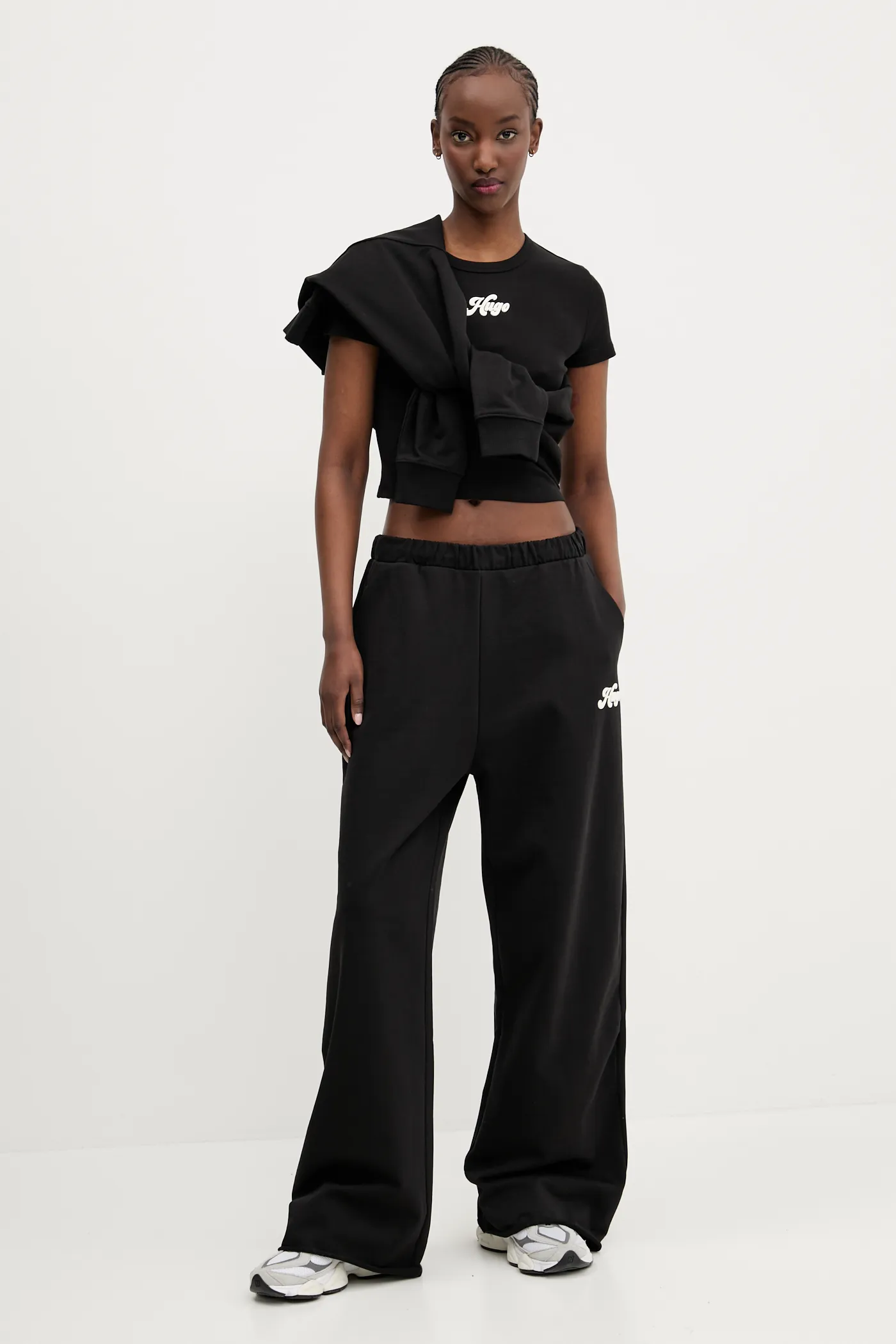 HUGO tricou din bumbac 50539132 negru SS25