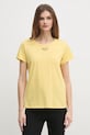 Liu Jo tricou din bumbac print galben TA5170.JS923