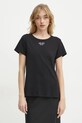 Liu Jo t-shirt bawełniany nadruk czarny TA5170.JS923