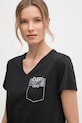 Liu Jo t-shirt bawełniany czarny TA5172.JS923