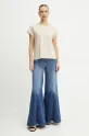 Liu Jo t-shirt TA5181.JS003 beżowy SS25