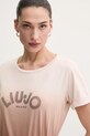 Bavlnené tričko Liu Jo béžová TA5267.JS923
