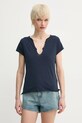 Odzież ZADIG&VOLTAIRE t-shirt bawełniany JWTN02632.404 granatowy