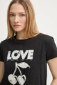 Бавовняна футболка ZADIG&VOLTAIRE чорний JWTS02684.11