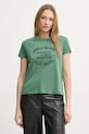 Bavlnené tričko ZADIG&VOLTAIRE potlač zelená JWTS02769.330
