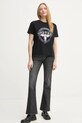 ZADIG&VOLTAIRE tricou din bumbac JWTS02778.11 negru SS25