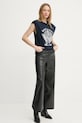 ZADIG&VOLTAIRE tricou din bumbac JWTT01265.404 bleumarin SS25