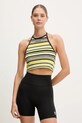 Top adidas Originals Towel S Halter με μοτίβο κίτρινο JC7756