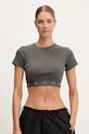 adidas Originals tricou Rib SS Top uni gri JD0041