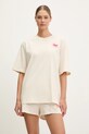 Одяг Бавовняна футболка adidas Originals GFX Tee KC0678 бежевий