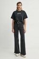 Levi's tricou din bumbac GR DIANA SS SWEATSHIRT 001JX gri SS25