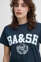 BA&SH t-shirt bawełniany IONI granatowy 1E25IONI