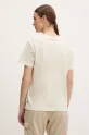 Odzież Fjallraven t-shirt Hemp Blend Out Here F14600215 beżowy