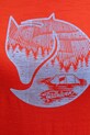 Fjallraven tricou sport Abisko Wool Fox F84118 portocaliu