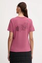 Odzież Jack Wolfskin t-shirt sportowy Vonnan Graphic A63953 różowy