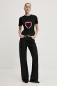 Never Fully Dressed t-shirt Heart Baby NFDTO1647 czarny SS25