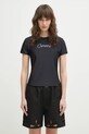 Coperni t-shirt Crystal Logo bawełna czarny COPJS07CRF3023