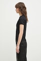 Coperni tricou din bumbac Gathered Heart COPJS01F5011 negru SS25