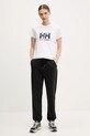 Helly Hansen tricou din bumbac HH LOGO 54593 alb SS25