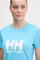 Хлопковая футболка Helly Hansen HH LOGO голубой 54593