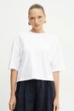 BOSS tricou din bumbac flori alb 50541328