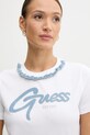 Bavlněné tričko Guess bílá W5GI03.I3Z14