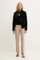 Βαμβακερό μπλουζάκι Guess W5GI15.K8FQ4 μαύρο SS25