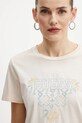 Βαμβακερό μπλουζάκι Guess μπεζ W5GI23.K9RM1