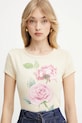 Guess t-shirt ROSE beżowy W5GI33.KA0H1