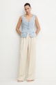 Telovnik iz jeansa Guess RIVA W5GN89.D5B96 modra SS25