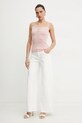 Βαμβακερό τοπ Guess REINA W5GR40.Z3NX0 ροζ SS25