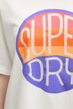 Хлопковая футболка Superdry W1011752A.71D белый