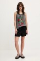 Bavlnený top Superdry W6012044A.U4M sivá SS25