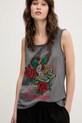 Bavlnený top Superdry sivá W6012044A.U4M