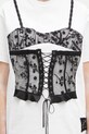Andersson Bell cotton t-shirt Lace Corset Oversized white atb1268w