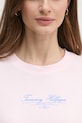 Tommy Hilfiger tricou din bumbac roz WW0WW45428