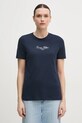 Tommy Hilfiger t-shirt bawełniany nadruk granatowy WW0WW45428