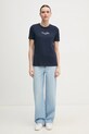 Tommy Hilfiger t-shirt bawełniany WW0WW45428 granatowy SS25