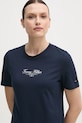 Tommy Hilfiger tricou din bumbac bleumarin WW0WW45428