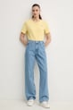 Tommy Hilfiger t-shirt bawełniany WW0WW45522 żółty SS25