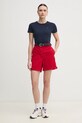 Бавовняна футболка Tommy Hilfiger WW0WW44433 темно-синій SS25