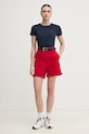 Tommy Hilfiger t-shirt bawełniany WW0WW44433 granatowy SS25