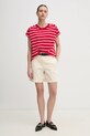 Tommy Hilfiger t-shirt bawełniany WW0WW44544 czerwony SS25