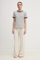 Бавовняна футболка Tommy Hilfiger WW0WW44586 темно-синій SS25