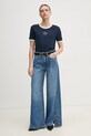 Tommy Hilfiger tricou din bumbac WW0WW44586 bleumarin SS25