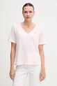 Bavlnené tričko Tommy Hilfiger relaxed ružová WW0WW43901