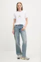 Converse t-shirt in cotone 10027385.A01 bianco SS25