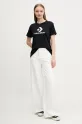 Converse t-shirt in cotone 10027386.A01 nero SS25